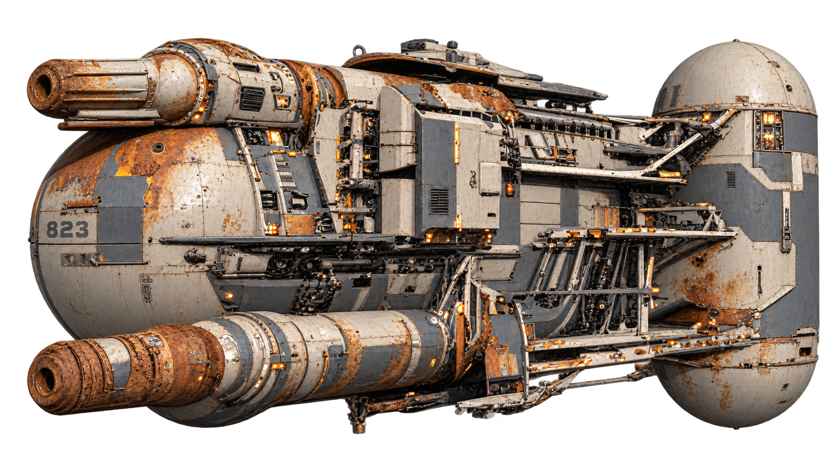 Station 823 spacecraft exterior